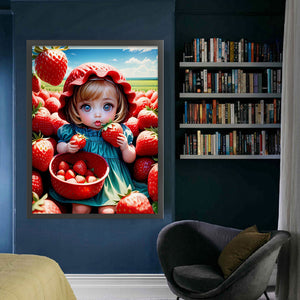 Huancan - Strawberry Shortcake - 45*60CM 11CT 3 Stamped Cross Stitch