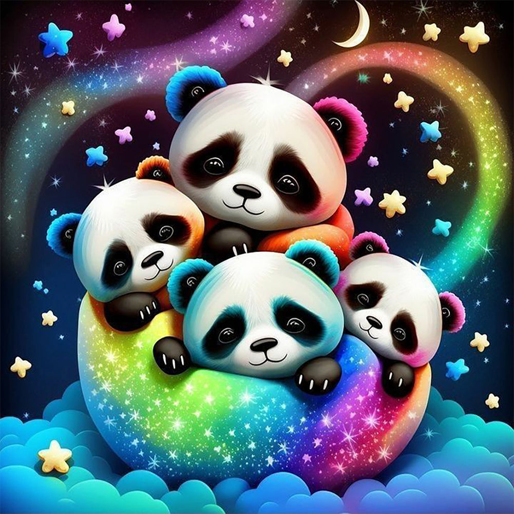 Panda 40*40CM(Canvas) Full Round Drill Diamond Painting