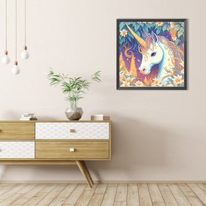 Forest Unicorn 40*40CM(Picture) Full Round Drill Diamond Painting