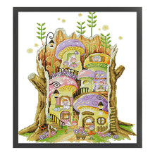 Load image into Gallery viewer, Joy Sunday - Fairy House - 40*47CM 14CT 2 Stamped Cross Stitch
