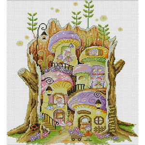 Joy Sunday - Fairy House - 40*47CM 14CT 2 Stamped Cross Stitch