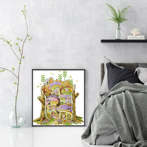 Joy Sunday - Fairy House - 40*47CM 14CT 2 Stamped Cross Stitch