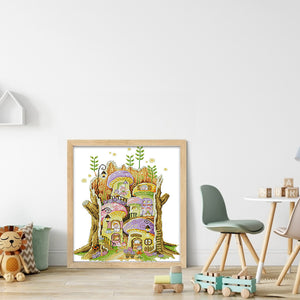 Joy Sunday - Fairy House - 40*47CM 14CT 2 Stamped Cross Stitch
