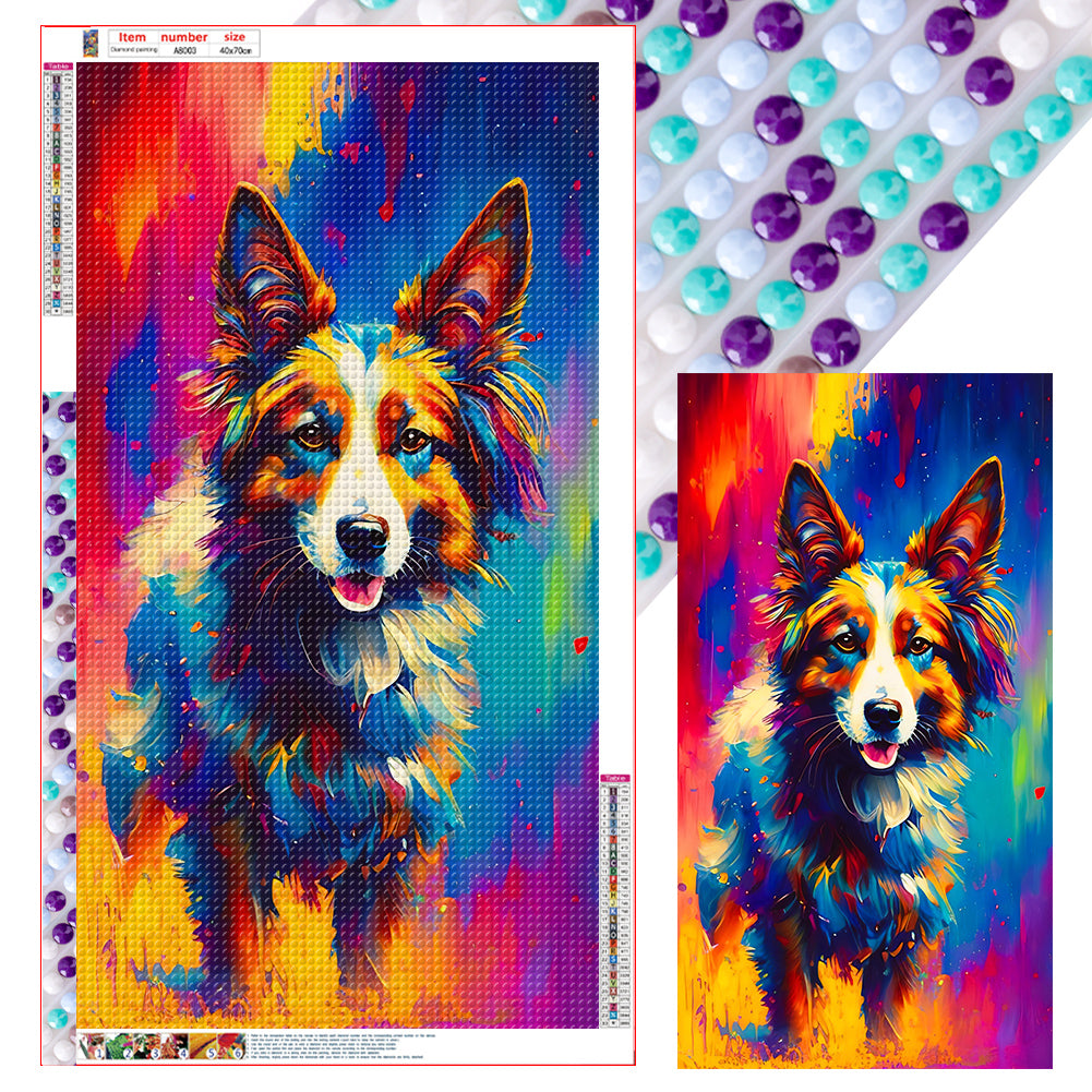 Dog 40*70CM(Canvas) Full Round Drill Diamond Painting