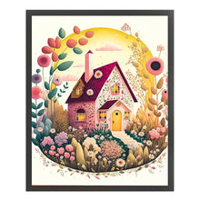 Load image into Gallery viewer, Huancan - Flower And Grass Cottage - 40*50CM 16CT 2 Stamped Cross Stitch
