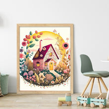 Load image into Gallery viewer, Huancan - Flower And Grass Cottage - 40*50CM 16CT 2 Stamped Cross Stitch
