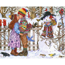 Load image into Gallery viewer, Kissing In The Snow 50*40CM(Picture) Full Round Drill Diamond Painting
