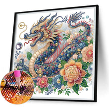 Load image into Gallery viewer, Gorgeous Dragon 30*30CM(Canvas) Partial Special Shaped Drill Diamond Painting
