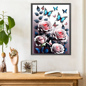 Dreamlike Roses 30*40CM(Canvas) Full Round Drill Diamond Painting