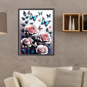 Dreamlike Roses 30*40CM(Canvas) Full Round Drill Diamond Painting