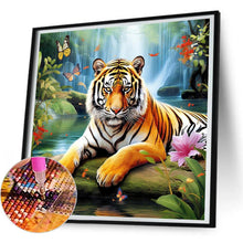 Load image into Gallery viewer, Forest Tiger 30*30CM(Canvas) Full Round Drill Diamond Painting
