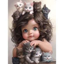 Load image into Gallery viewer, Sweet Girl 30*40CM(Canvas) Full Round Drill Diamond Painting
