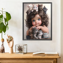 Load image into Gallery viewer, Sweet Girl 30*40CM(Canvas) Full Round Drill Diamond Painting
