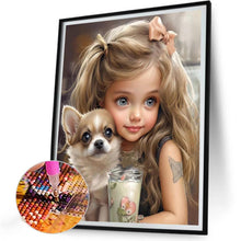 Load image into Gallery viewer, Sweet Girl 30*40CM(Canvas) Full Round Drill Diamond Painting
