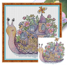 Load image into Gallery viewer, Joy Sunday - Snail House - 30*31CM 14CT 2 Stamped Cross Stitch
