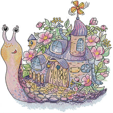 Load image into Gallery viewer, Joy Sunday - Snail House - 30*31CM 14CT 2 Stamped Cross Stitch

