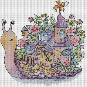 Joy Sunday - Snail House - 30*31CM 14CT 2 Stamped Cross Stitch