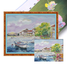 Load image into Gallery viewer, Joy Sunday - Seaside Six - 38*30CM 14CT 2 Stamped Cross Stitch

