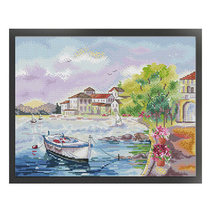 Joy Sunday - Seaside Six - 38*30CM 14CT 2 Stamped Cross Stitch