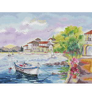Joy Sunday - Seaside Six - 38*30CM 14CT 2 Stamped Cross Stitch