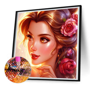Beautiful Modern Princess Belle 30*30CM(Canvas) Full Round Drill Diamond Painting
