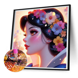 Beautiful Modern Snow White 30*30CM(Canvas) Full Round Drill Diamond Painting