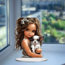 Load image into Gallery viewer, Acrylic Little Girl Diamond Painting Tabletop Ornament Kit for Home Office Decor

