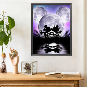 Silhouette - Mickey Mouse 30*40CM(Canvas) Full Round Drill Diamond Painting