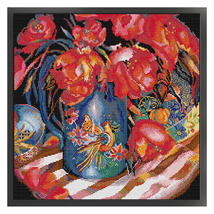 Joy Sunday - Oriental Tulips - 43*41CM 14CT 2 Stamped Cross Stitch