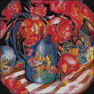 Joy Sunday - Oriental Tulips - 43*41CM 14CT 2 Stamped Cross Stitch