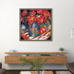 Joy Sunday - Oriental Tulips - 43*41CM 14CT 2 Stamped Cross Stitch