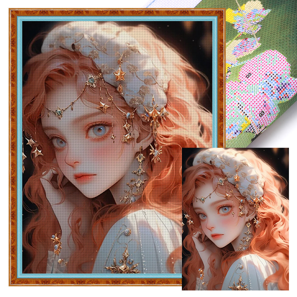 Huancan - Exotic Girl - 40*55CM 11CT 3 Stamped Cross Stitch