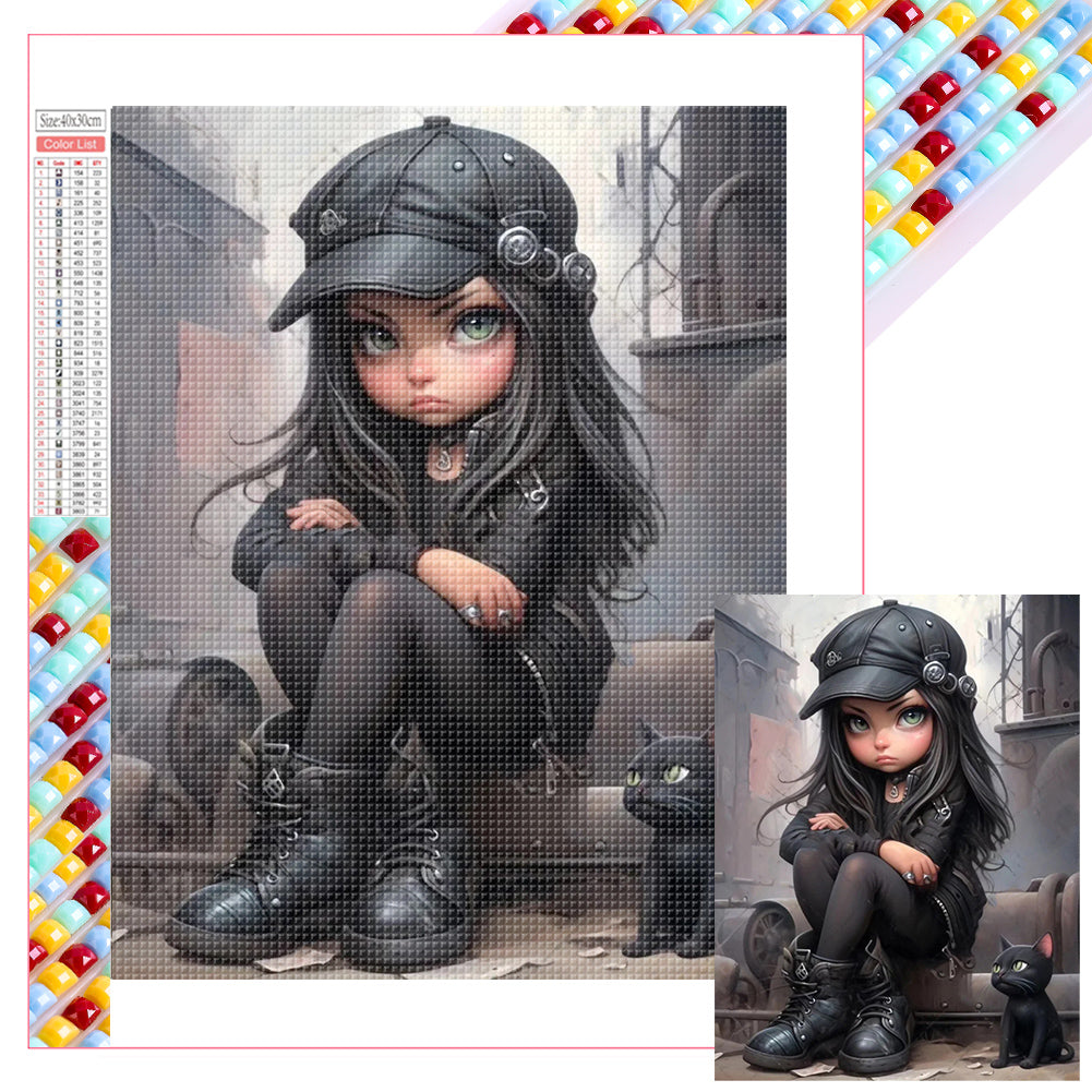 Cute Girl 30*40CM(Picture) Full Square Drill Diamond Painting