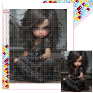 Cute Girl 30*40CM(Picture) Full Square Drill Diamond Painting