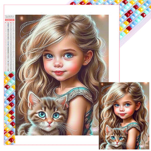 Cute Girl 30*40CM(Picture) Full Square Drill Diamond Painting