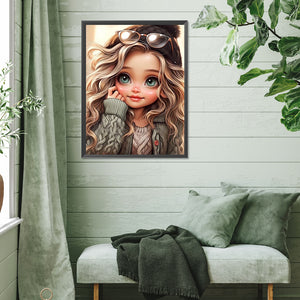 Cute Girl 30*40CM(Picture) Full Square Drill Diamond Painting