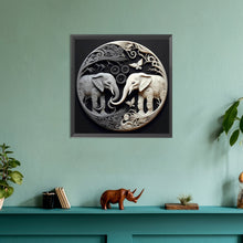 Load image into Gallery viewer, Black White Elephant 30*30CM(Canvas) Full Round Drill Diamond Painting
