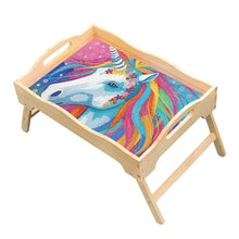Load image into Gallery viewer, Diamond Painting Dinning Table Tray with Handle for Serving Food (Unicorn)
