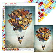 Load image into Gallery viewer, Butterfly Hot Air Balloon 30*40CM(Canvas) Full Square Drill Diamond Painting
