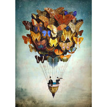 Load image into Gallery viewer, Butterfly Hot Air Balloon 30*40CM(Canvas) Full Square Drill Diamond Painting
