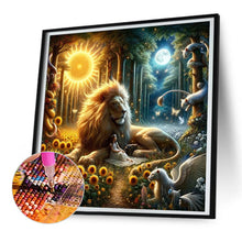 Load image into Gallery viewer, Starry Moon Lion 30*30CM(Canvas) Full Round Drill Diamond Painting
