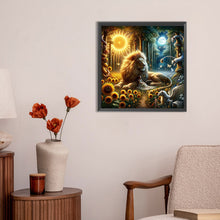 Load image into Gallery viewer, Starry Moon Lion 30*30CM(Canvas) Full Round Drill Diamond Painting
