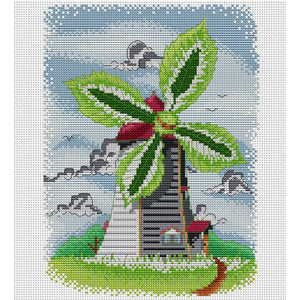 Joy Sunday - Four Seasons Windmill - Summer - 25*31CM 14CT 2 Stamped Cross Stitch