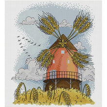 Load image into Gallery viewer, Joy Sunday - Four Seasons Windmill - Autumn - 27*33CM 14CT 2 Stamped Cross Stitch
