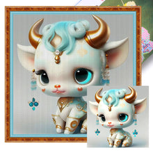Load image into Gallery viewer, Huancan - Zodiac Signs - Ox - 40*40CM 11CT 3 Stamped Cross Stitch
