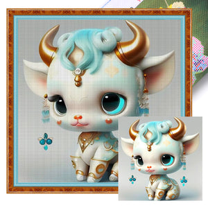 Huancan - Zodiac Signs - Ox - 40*40CM 11CT 3 Stamped Cross Stitch