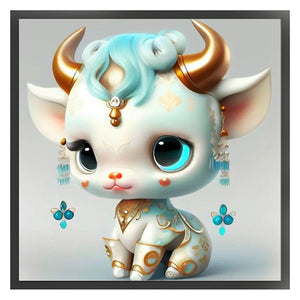 Huancan - Zodiac Signs - Ox - 40*40CM 11CT 3 Stamped Cross Stitch