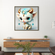Load image into Gallery viewer, Huancan - Zodiac Signs - Ox - 40*40CM 11CT 3 Stamped Cross Stitch
