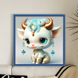 Huancan - Zodiac Signs - Ox - 40*40CM 11CT 3 Stamped Cross Stitch
