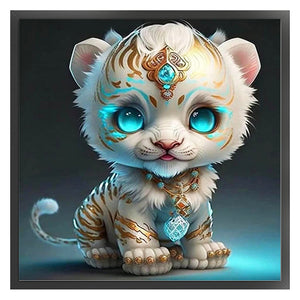 Huancan - Zodiac Signs - Tiger - 40*40CM 11CT 3 Stamped Cross Stitch